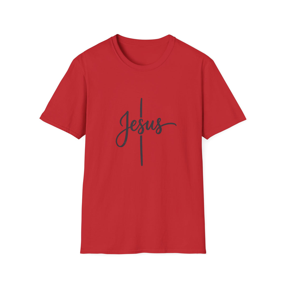 Jesus Script Cross T-Shirt — Faith Christian Tee