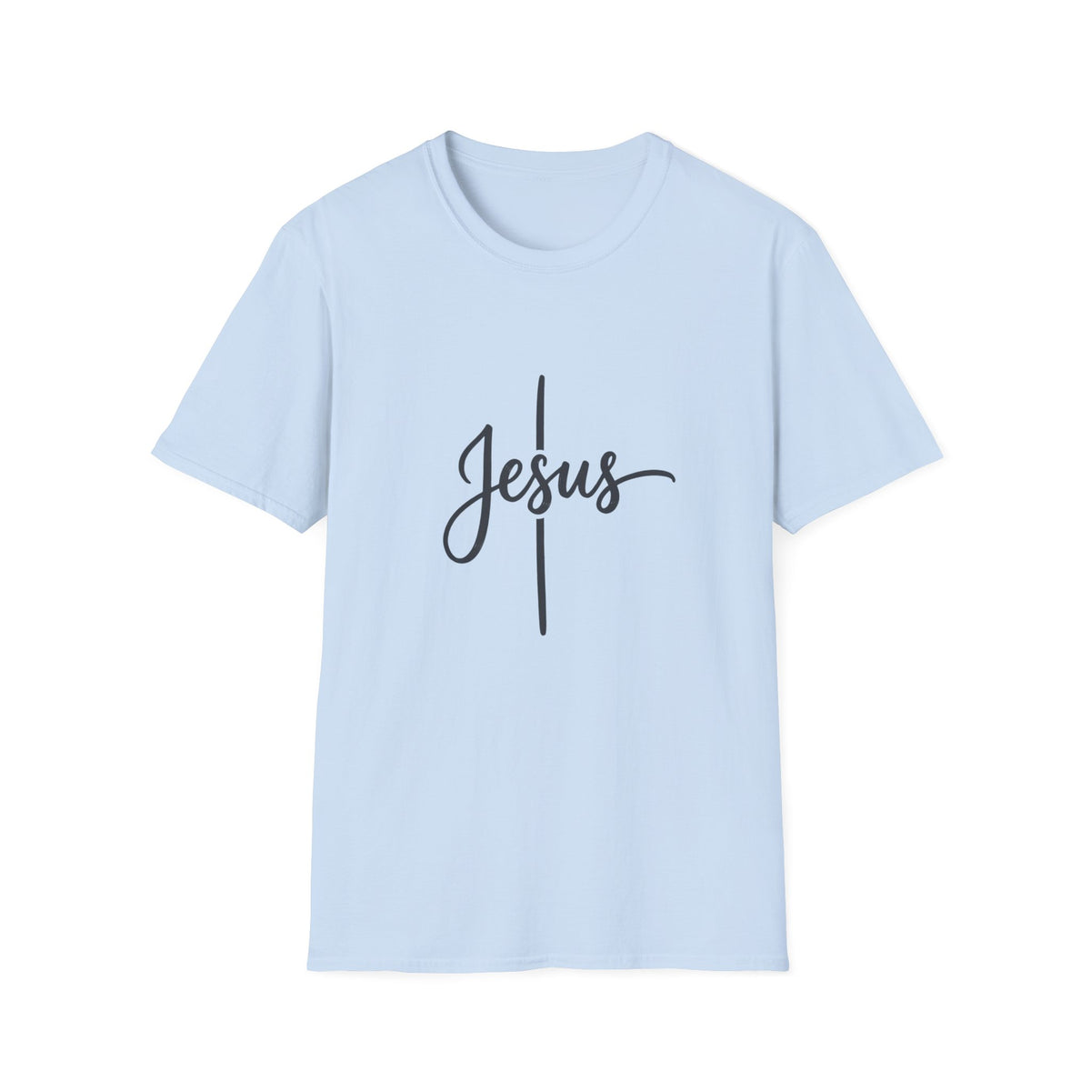 Jesus Script Cross T-Shirt — Faith Christian Tee