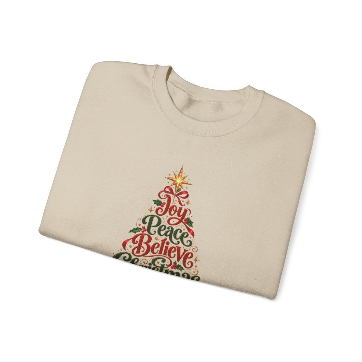Christmas Tree Words Crewneck Sweatshirt