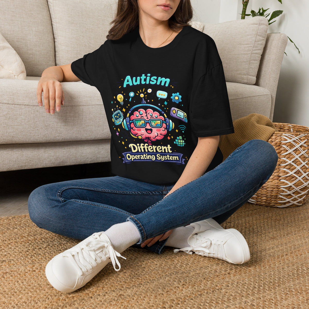 Autism 'Different Operating System' T-Shirt — Cute Brain Tech Design