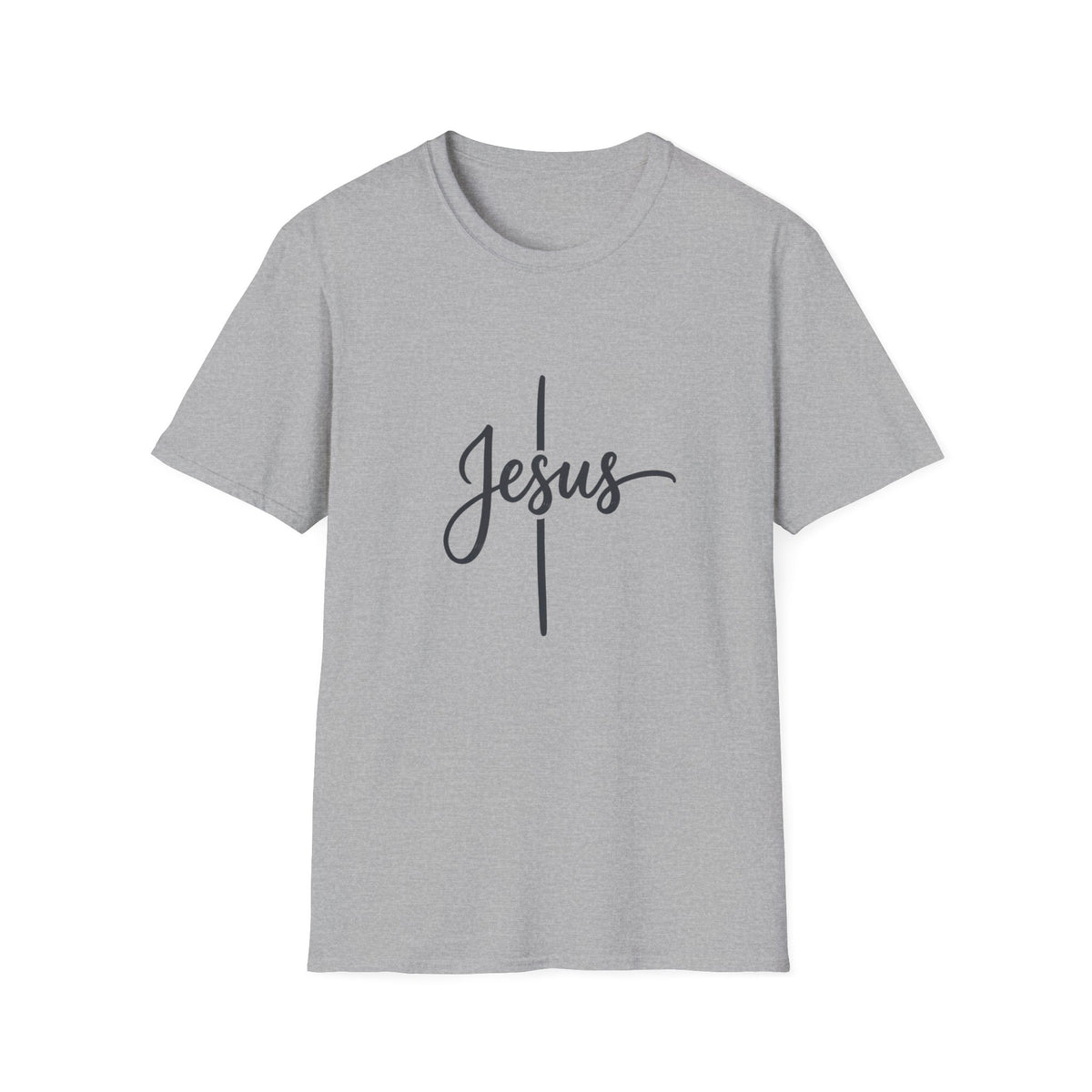 Jesus Script Cross T-Shirt — Faith Christian Tee