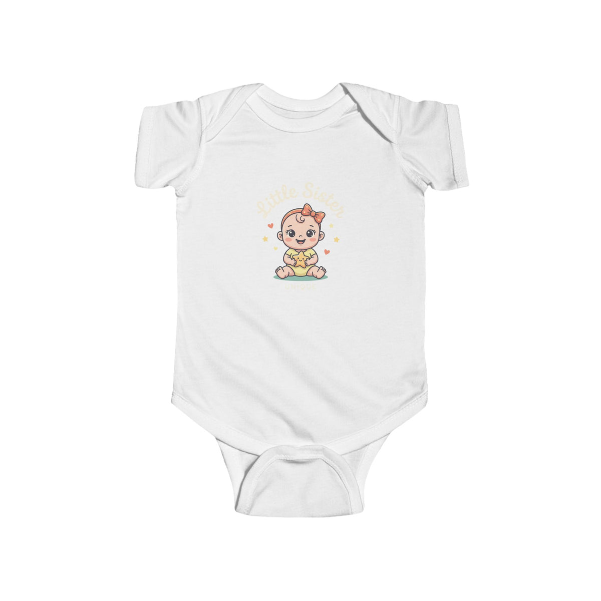 Cute Star Baby Bodysuit — Kawaii Sitting Infant Onesie