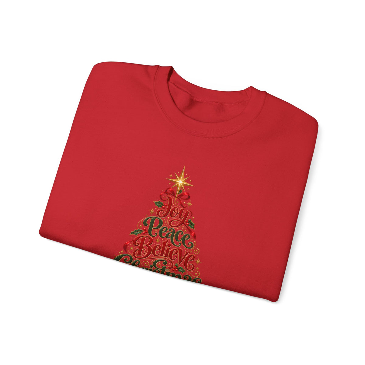 Christmas Tree Words Crewneck Sweatshirt