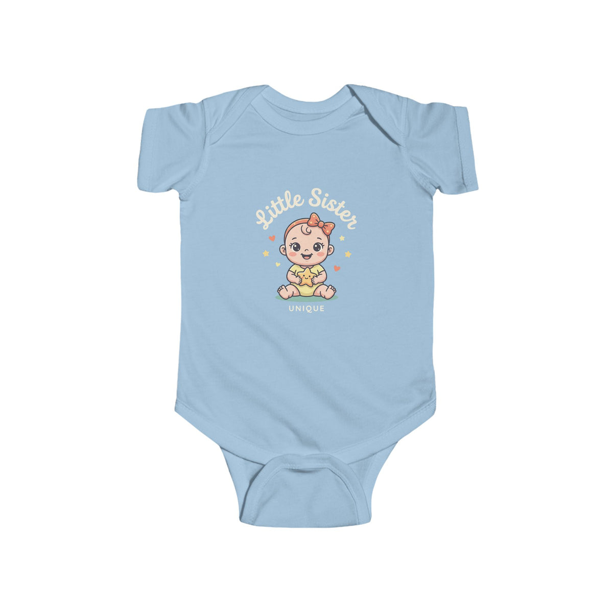 Cute Baby Bodysuit — Cartoon Baby Girl Graphic Infant Onesie