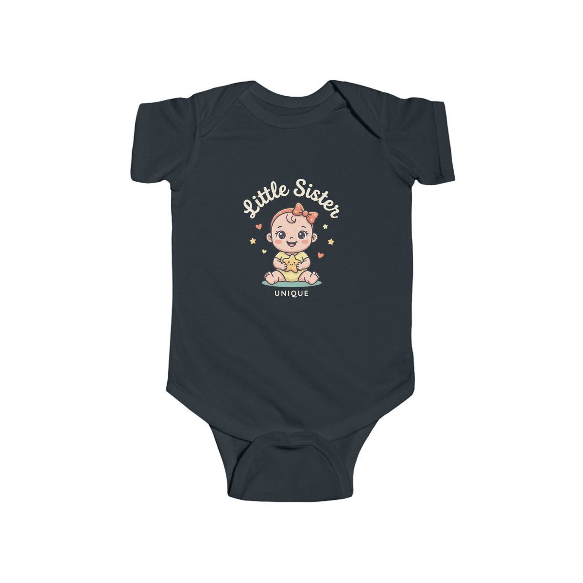 Cute Baby Bodysuit — Cartoon Baby Girl Graphic Infant Onesie