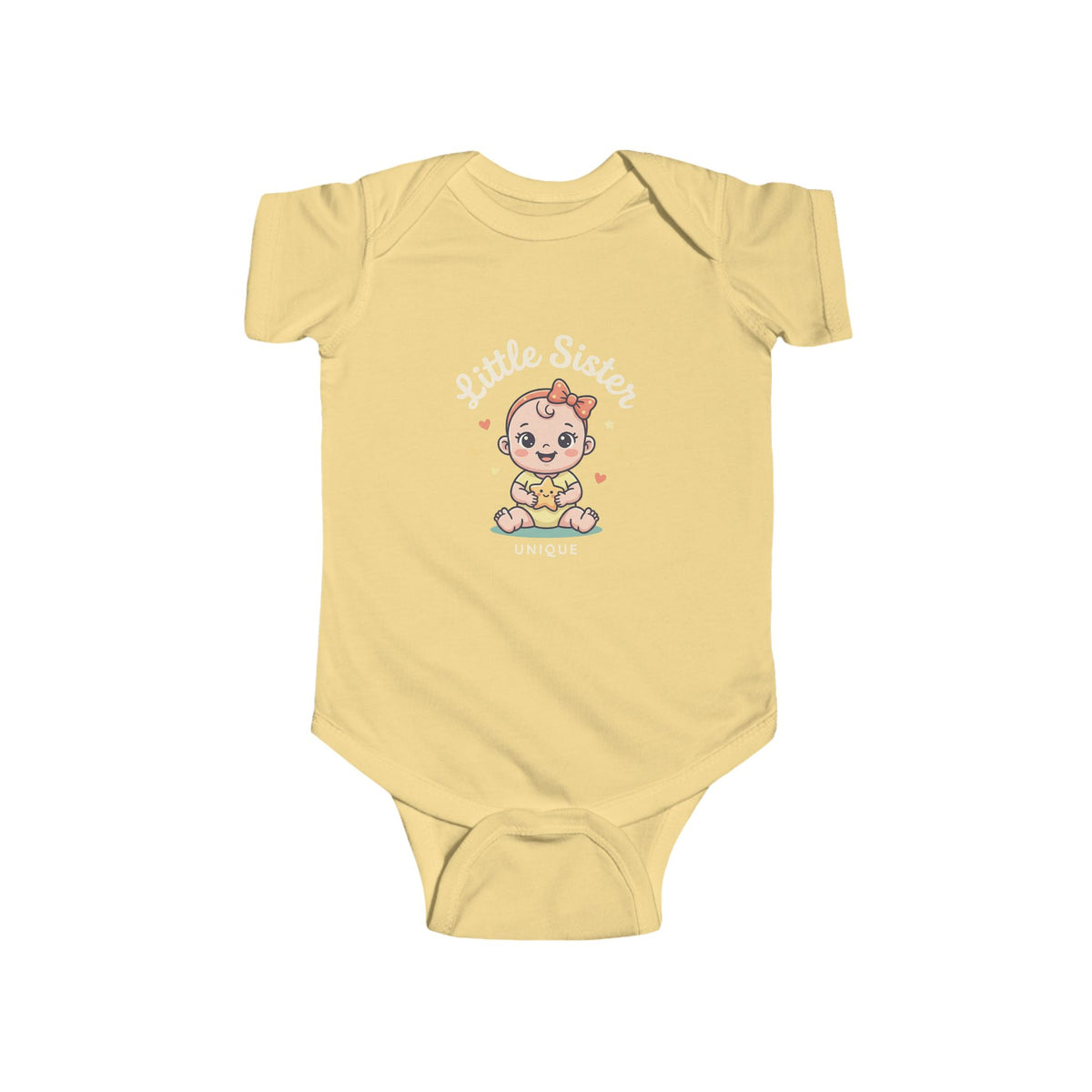 Cute Baby Bodysuit — Cartoon Baby Girl Graphic Infant Onesie