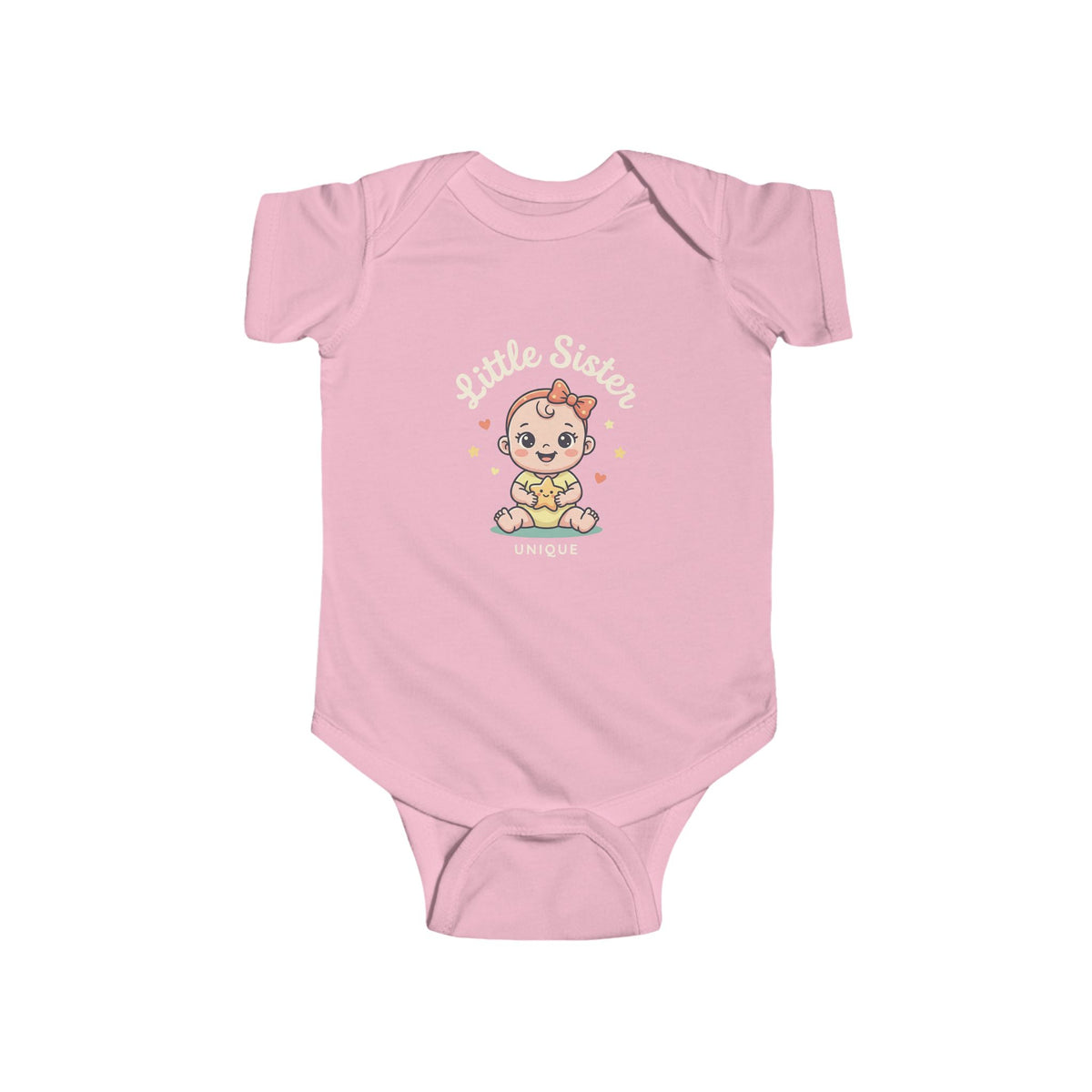 Cute Baby Bodysuit — Cartoon Baby Girl Graphic Infant Onesie