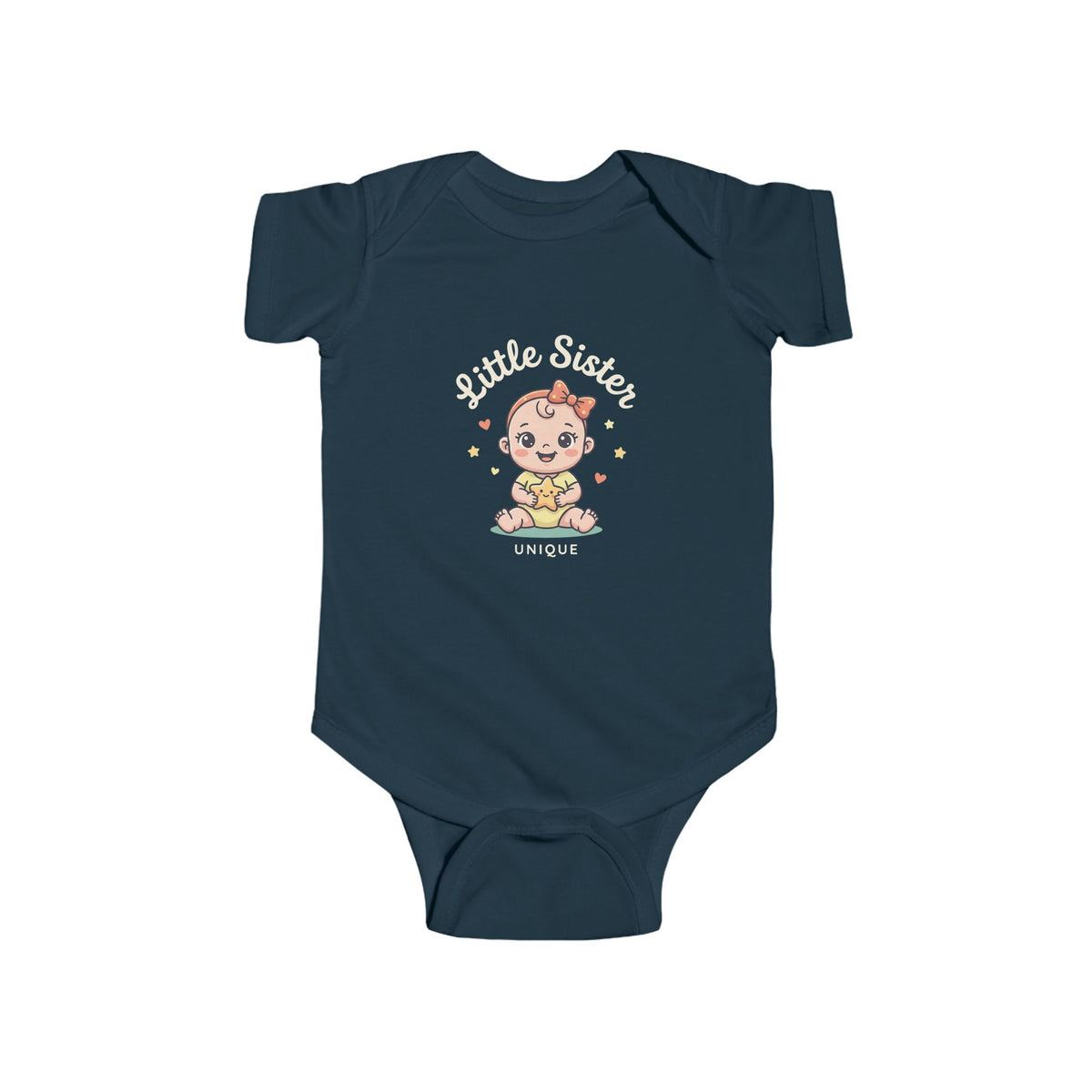 Cute Baby Bodysuit — Cartoon Baby Girl Graphic Infant Onesie
