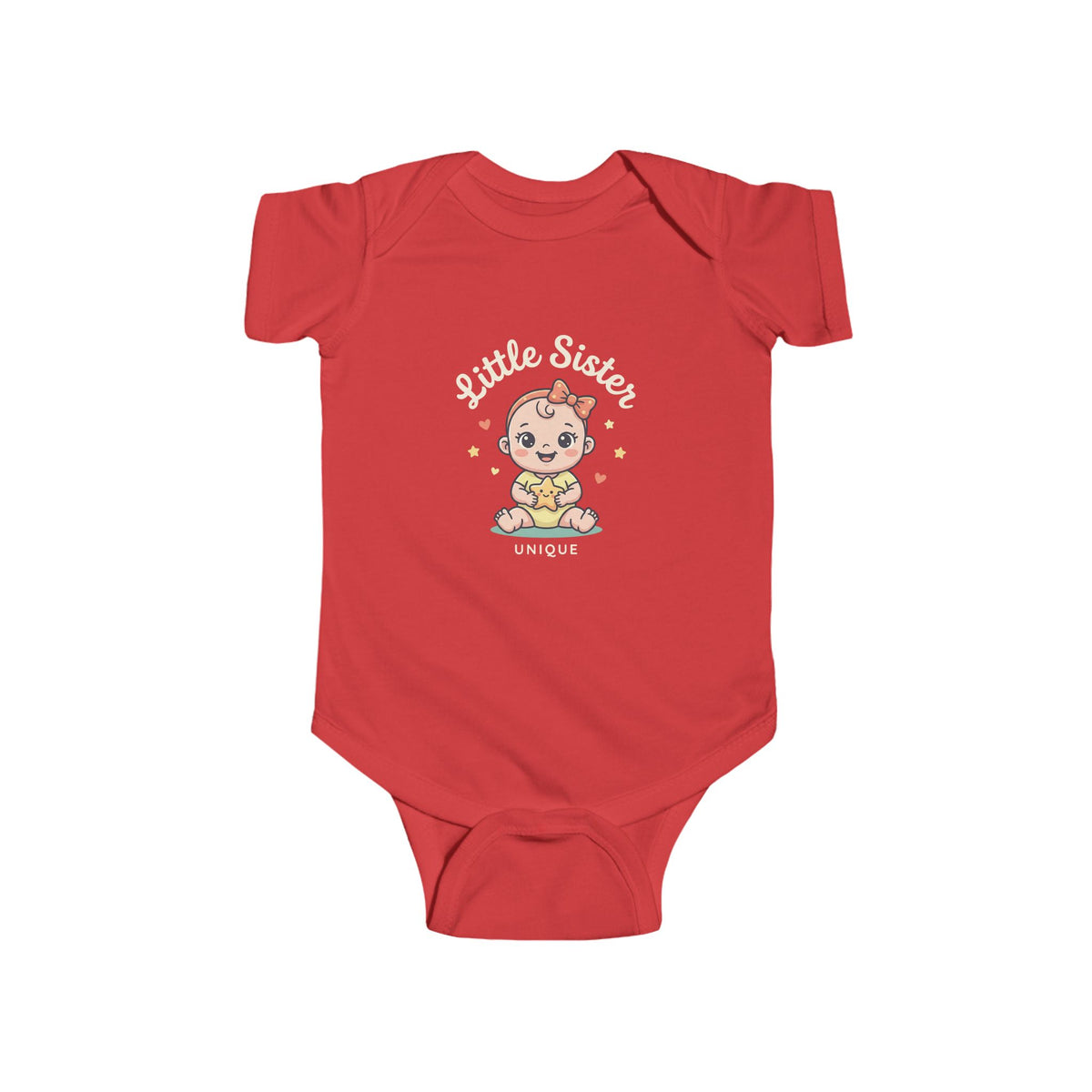 Cute Baby Bodysuit — Cartoon Baby Girl Graphic Infant Onesie