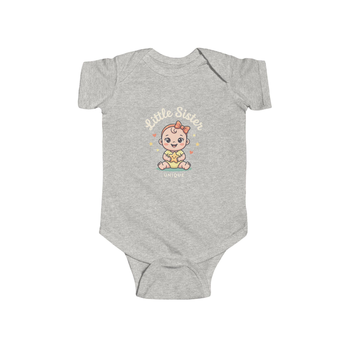 Cute Baby Bodysuit — Cartoon Baby Girl Graphic Infant Onesie