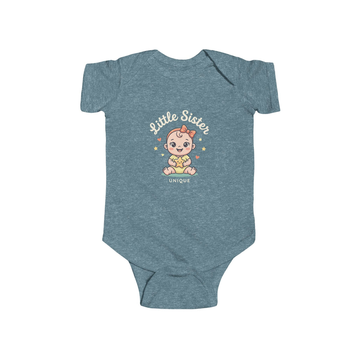 Cute Baby Bodysuit — Cartoon Baby Girl Graphic Infant Onesie