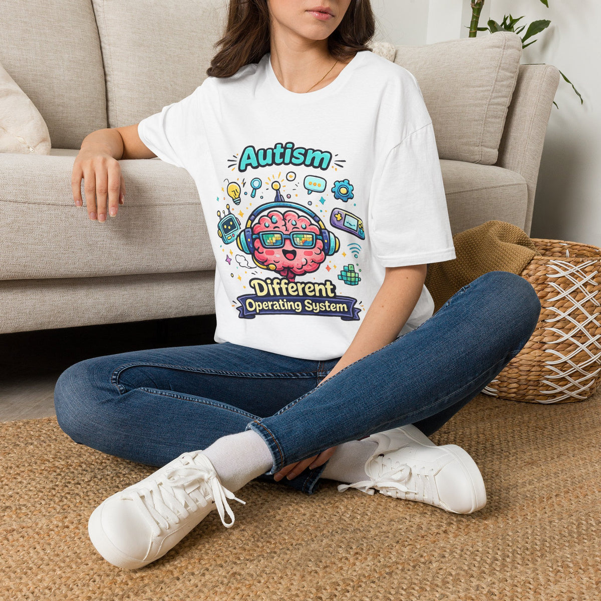 Autism 'Different Operating System' T-Shirt — Cute Brain Tech Design