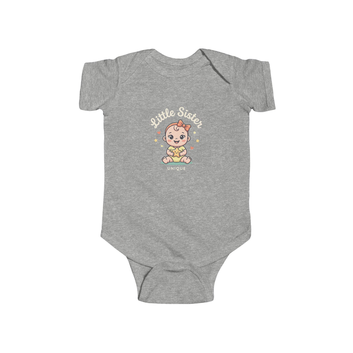 Cute Star Baby Bodysuit — Kawaii Sitting Infant Onesie