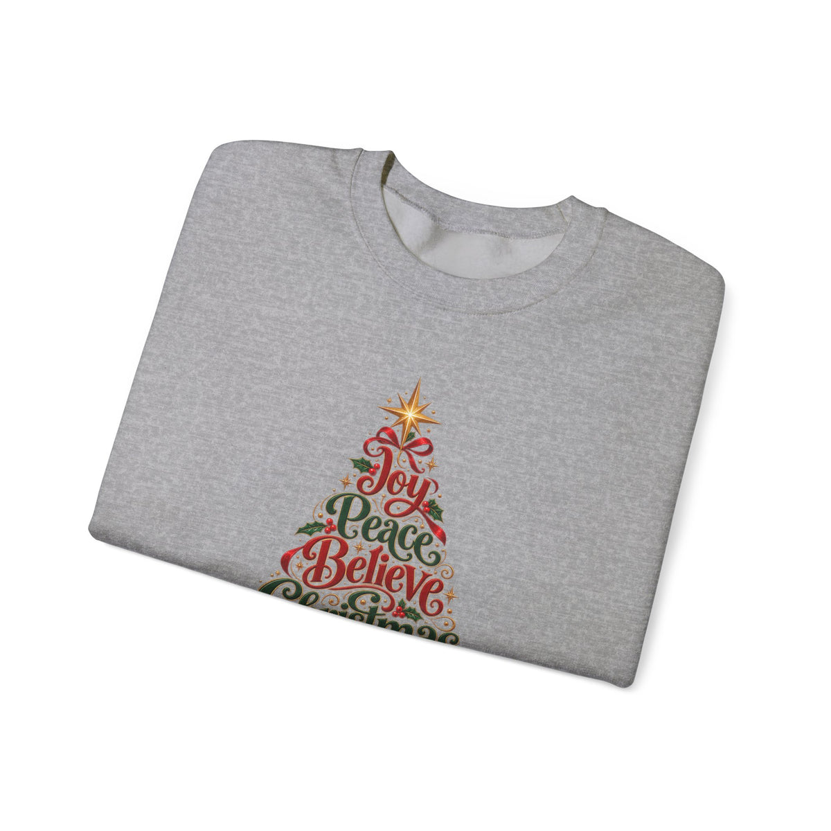 Christmas Tree Words Crewneck Sweatshirt