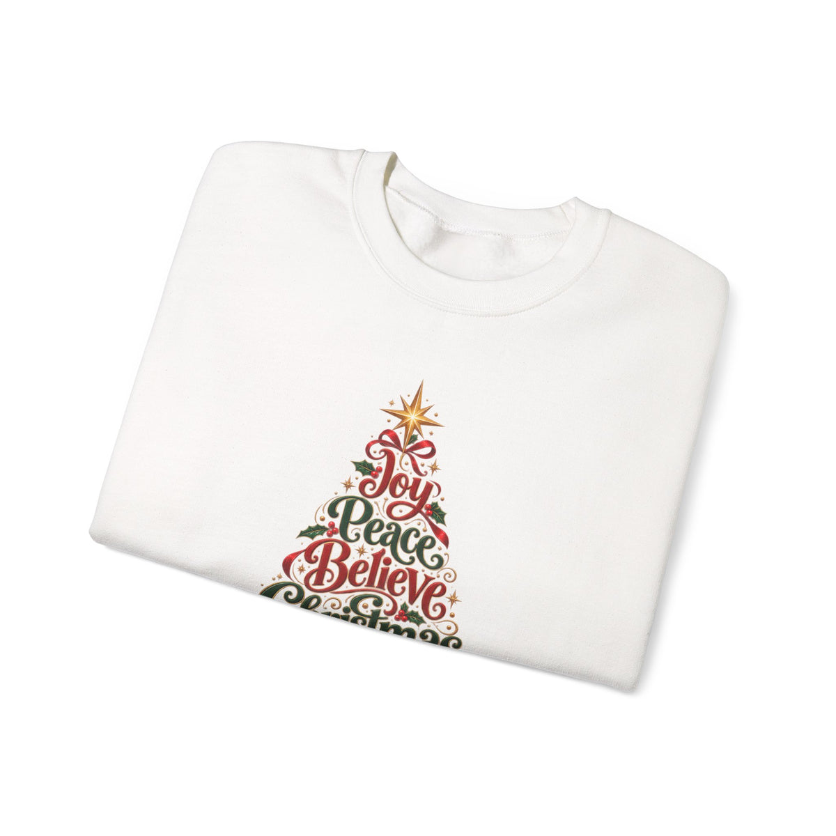 Christmas Tree Words Crewneck Sweatshirt