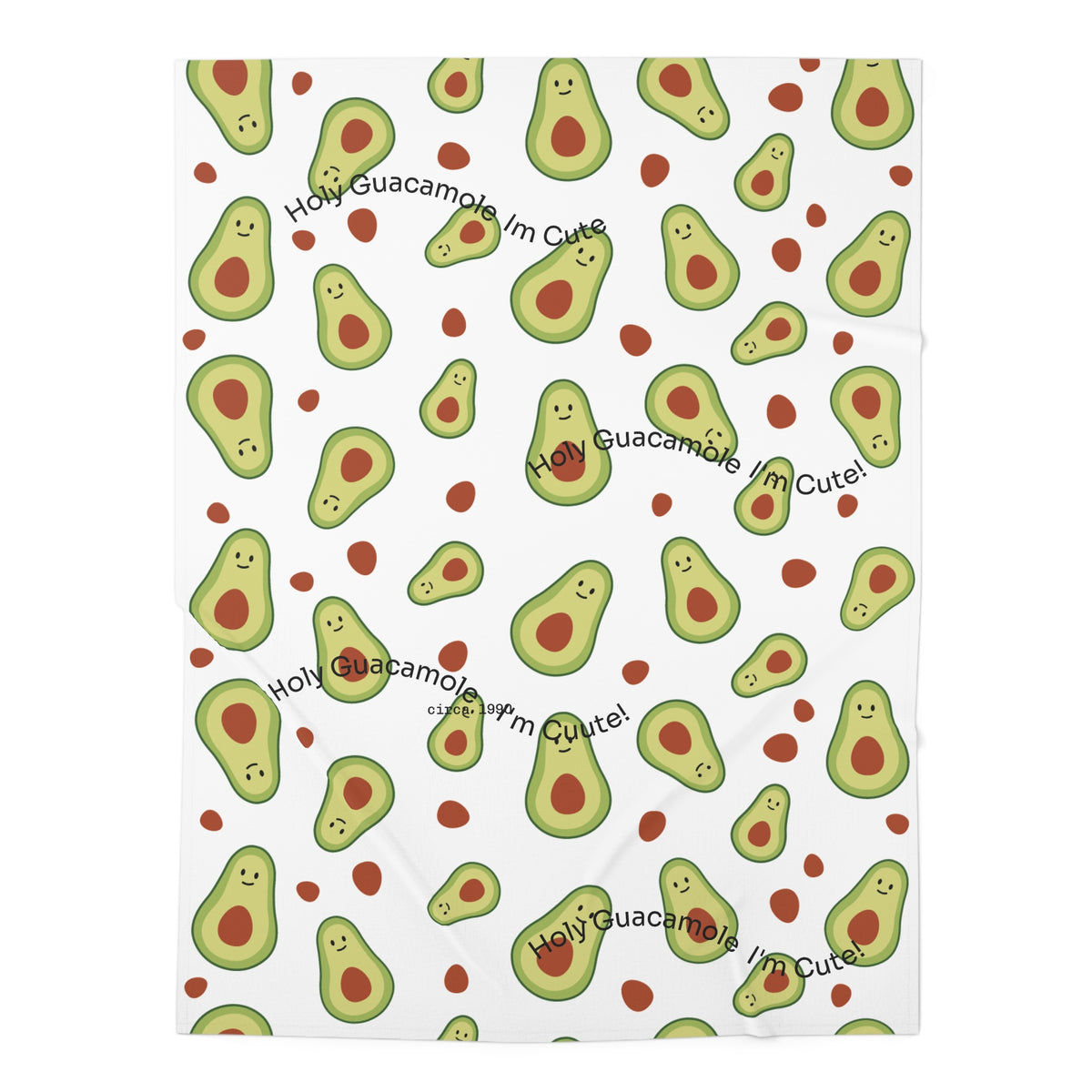 Avocado Baby Swaddle Blanket – "Holy Guacamole I’m Cute" Cute Avocado Pattern Newborn Wrap